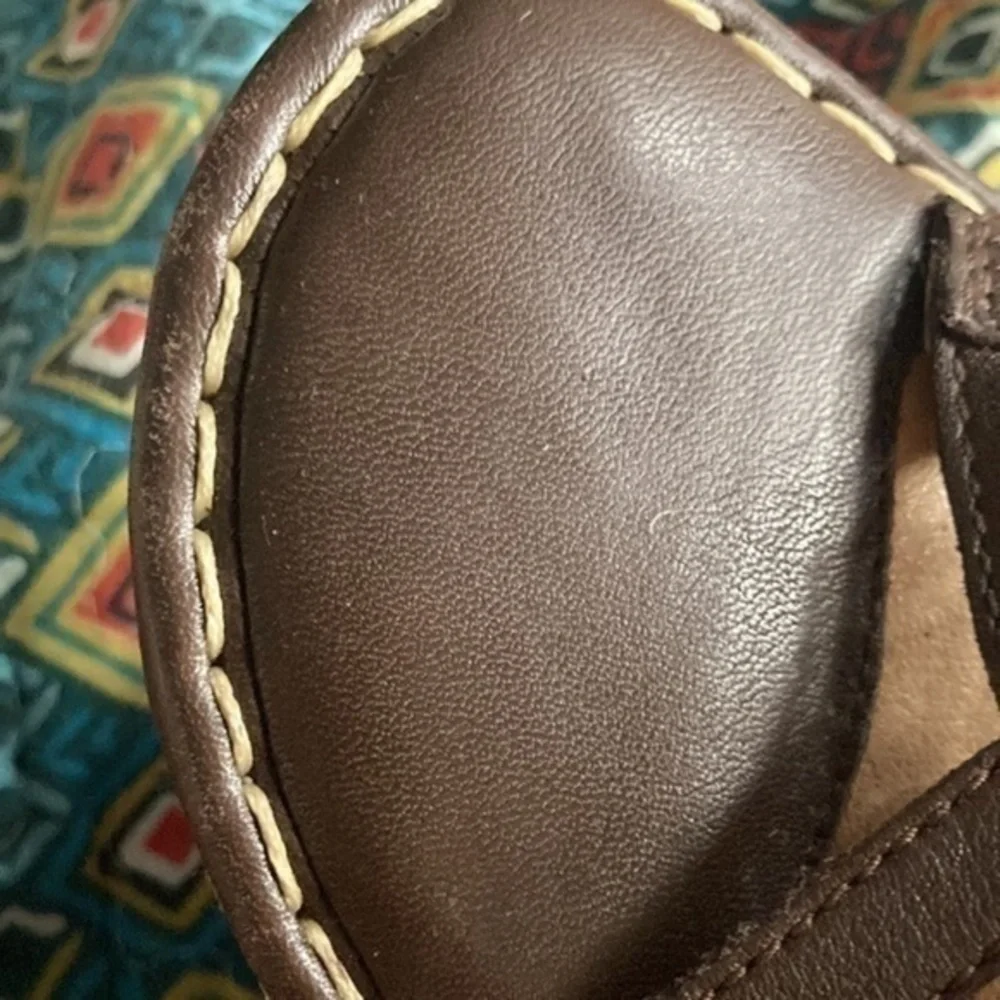 BORN Brown Espadrille Strappy Wedge Sandals​